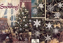 LA Its Snowing -- ten 3-D snowflakes in cotton thread