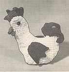 Annie's Attic Chicken Crow-Chet: Brewster Potholder