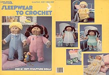 Leisure Arts Sleepwear to Crochet for 16" Soft Sculpture Dolls