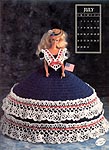 Annies Calendar Bed Doll Society, Collector Series, Miss July 1991.