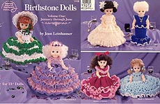 Crochet Birthstone Dolls, Vol. 1, January - June for 13-inch dolls