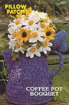 Annie's Attic Pillow Patch: Coffee Pot Bouquet