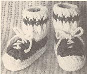Annie's Attic Baby Bootie Boutique, Tennis Shoes (original Black and white version)