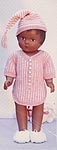 Night Shirt, Night Cap, & Fuzzy Slippers for 18 inch doll.
