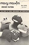 Mary Maxim Crochet Pattern No. 2316: Hand Puppets