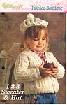 The Needlecraft Shop Crochet Collector's Series: 1-2-3 Sweater & Hat