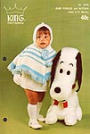 KNIT King Patterns No. 2035: Baby Poncho and Mittens