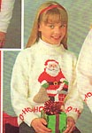Mary Maxim KNIT Santa Pullover