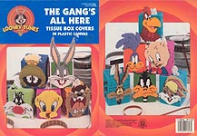 Leisure Arts Looney Tunes The Gang's All Here Tissue Box Covers in Plastic Canvas